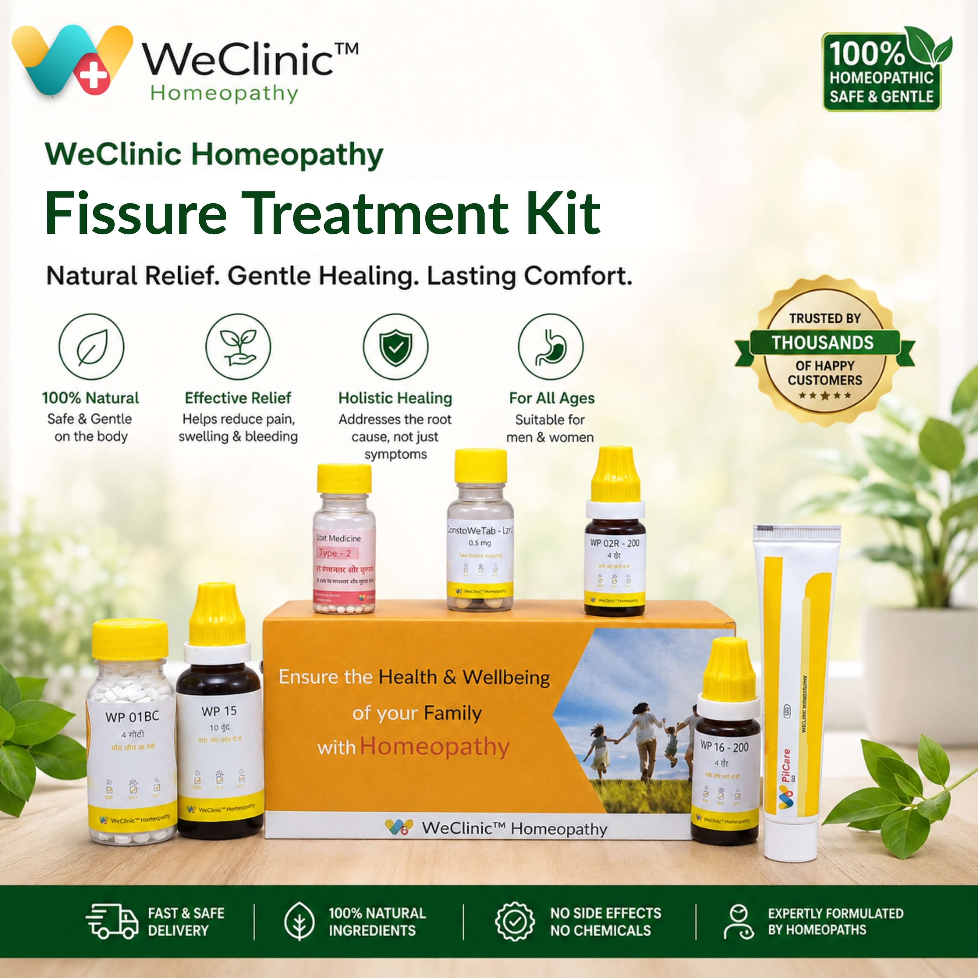 WeClinic Homeopathy Complete Fissure Treatment Kit