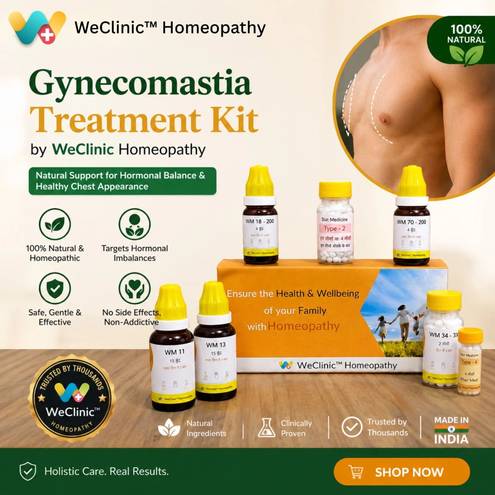 Gynecomastia Treatment Kit by WeClinic Homeopathy