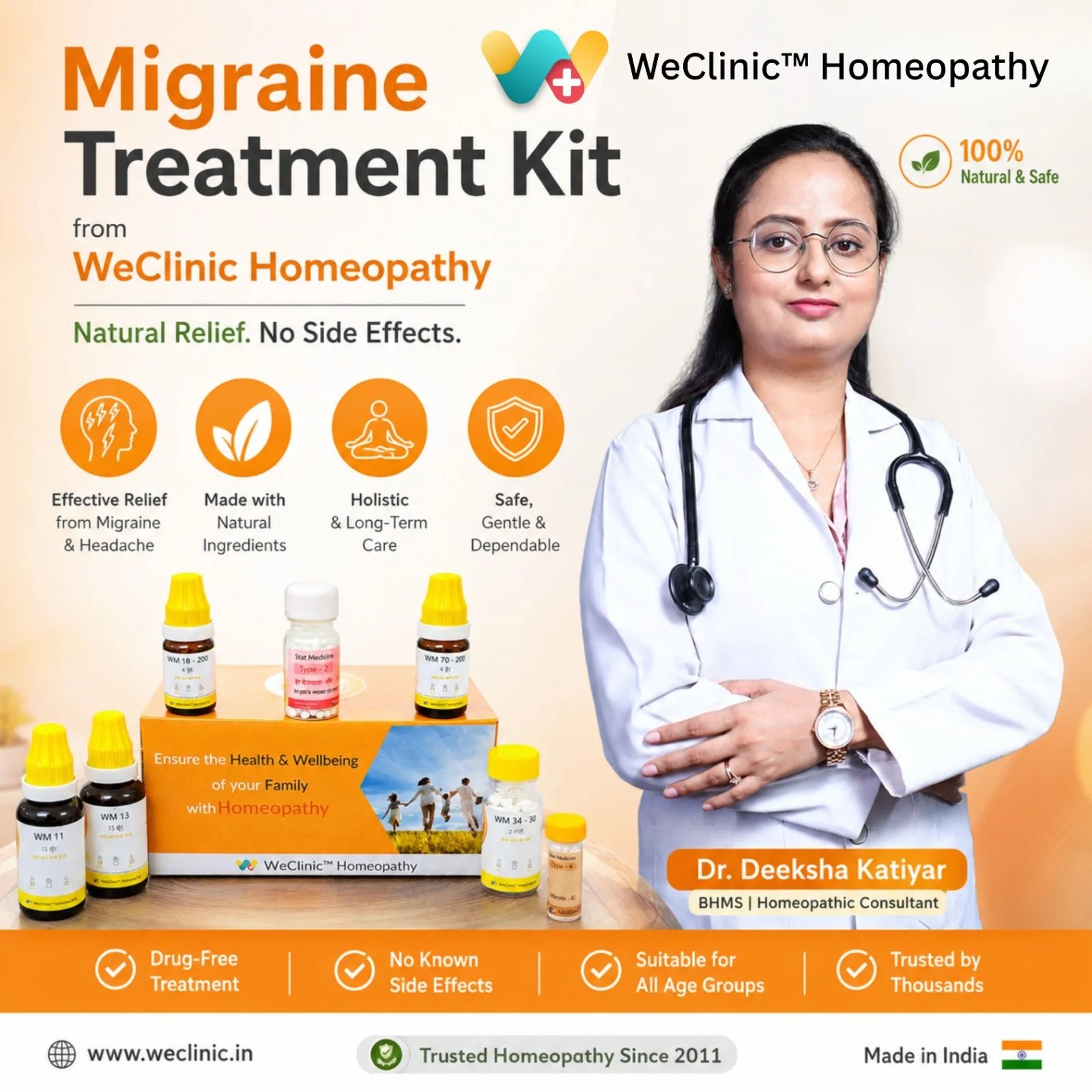 Migraine Treatment Kit by WeClinic Homeopathy