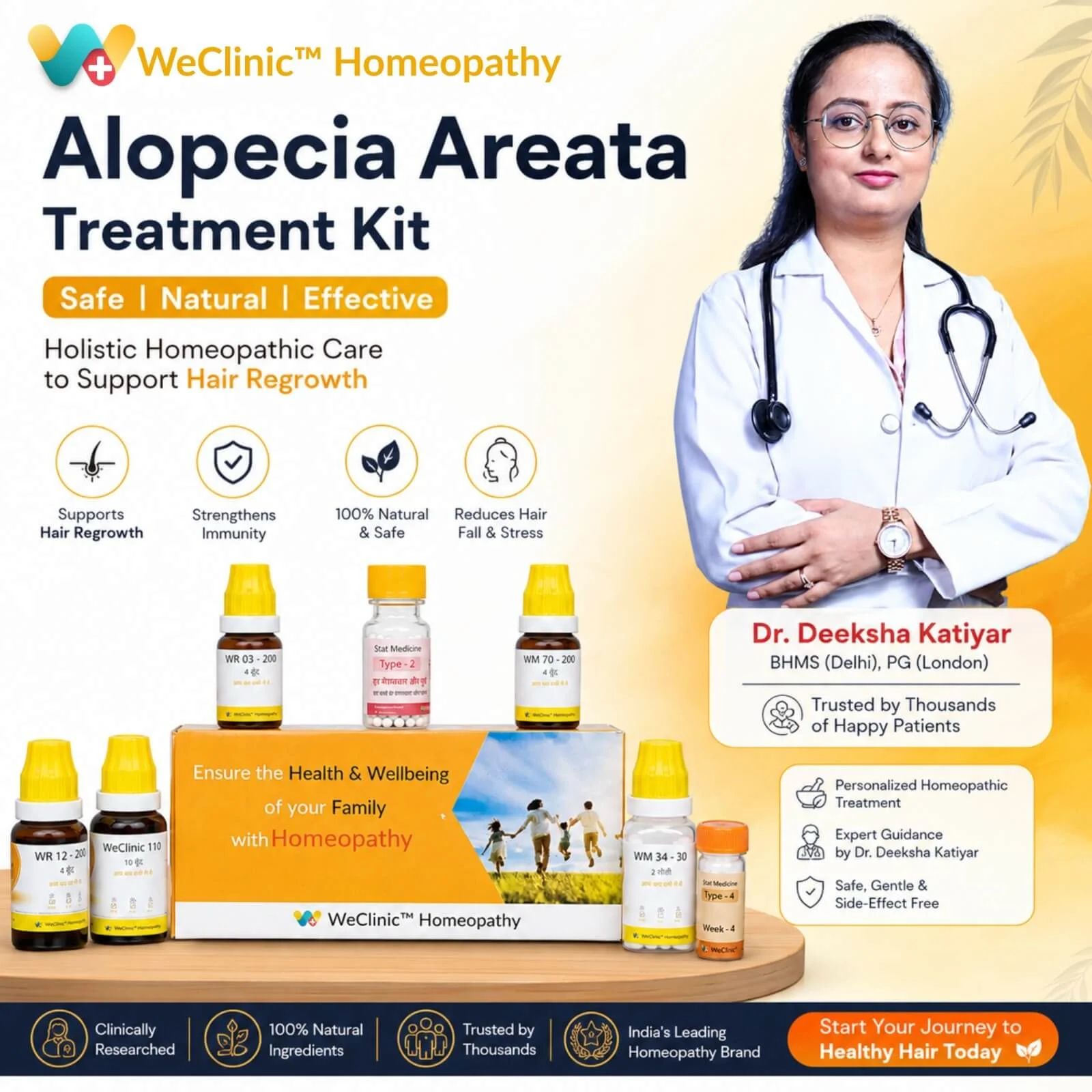 Alopecia Areata Treatment Kit by WeClinic Homeopathy