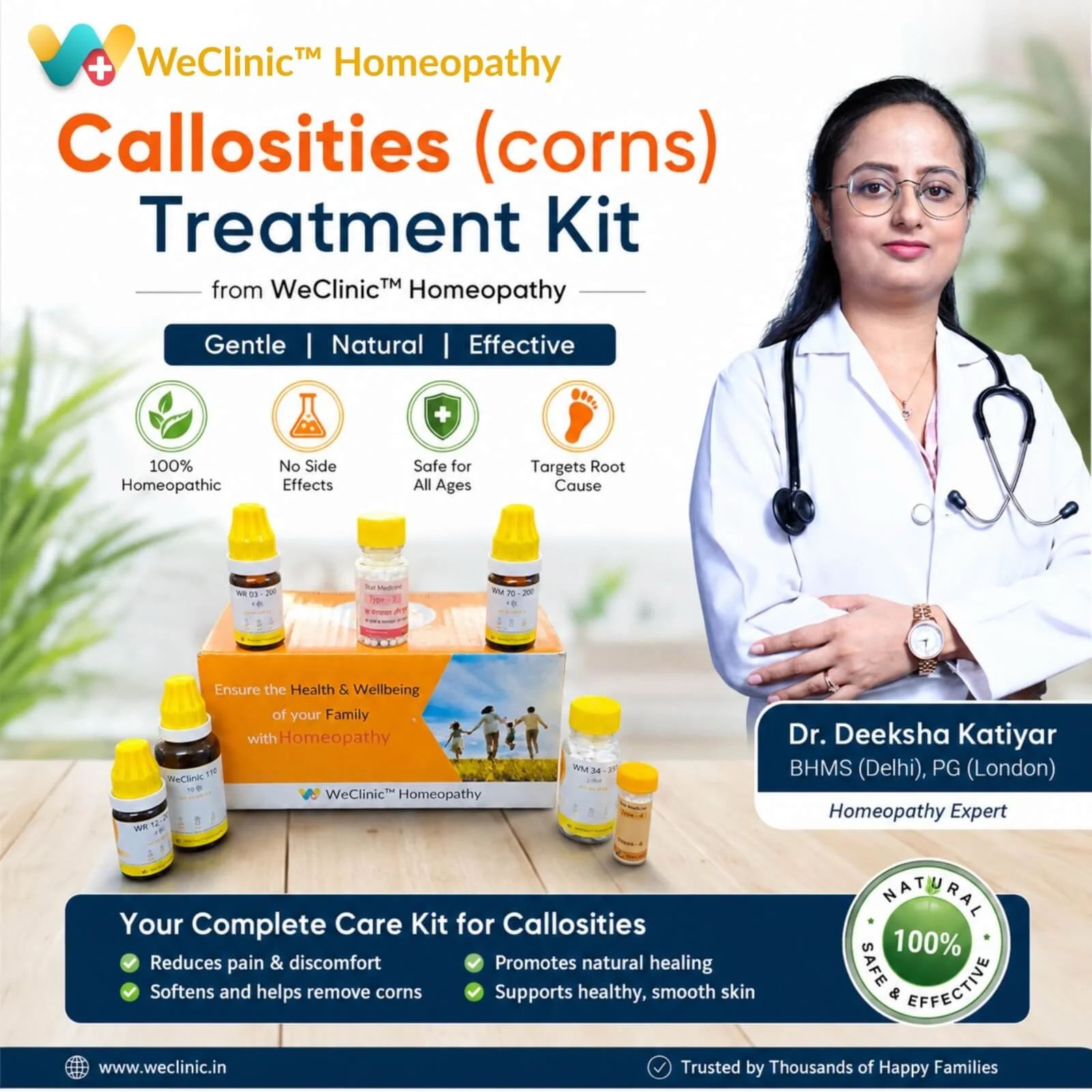 Callosities (Corns) Treatment Kit by WeClinic Homeopathy
