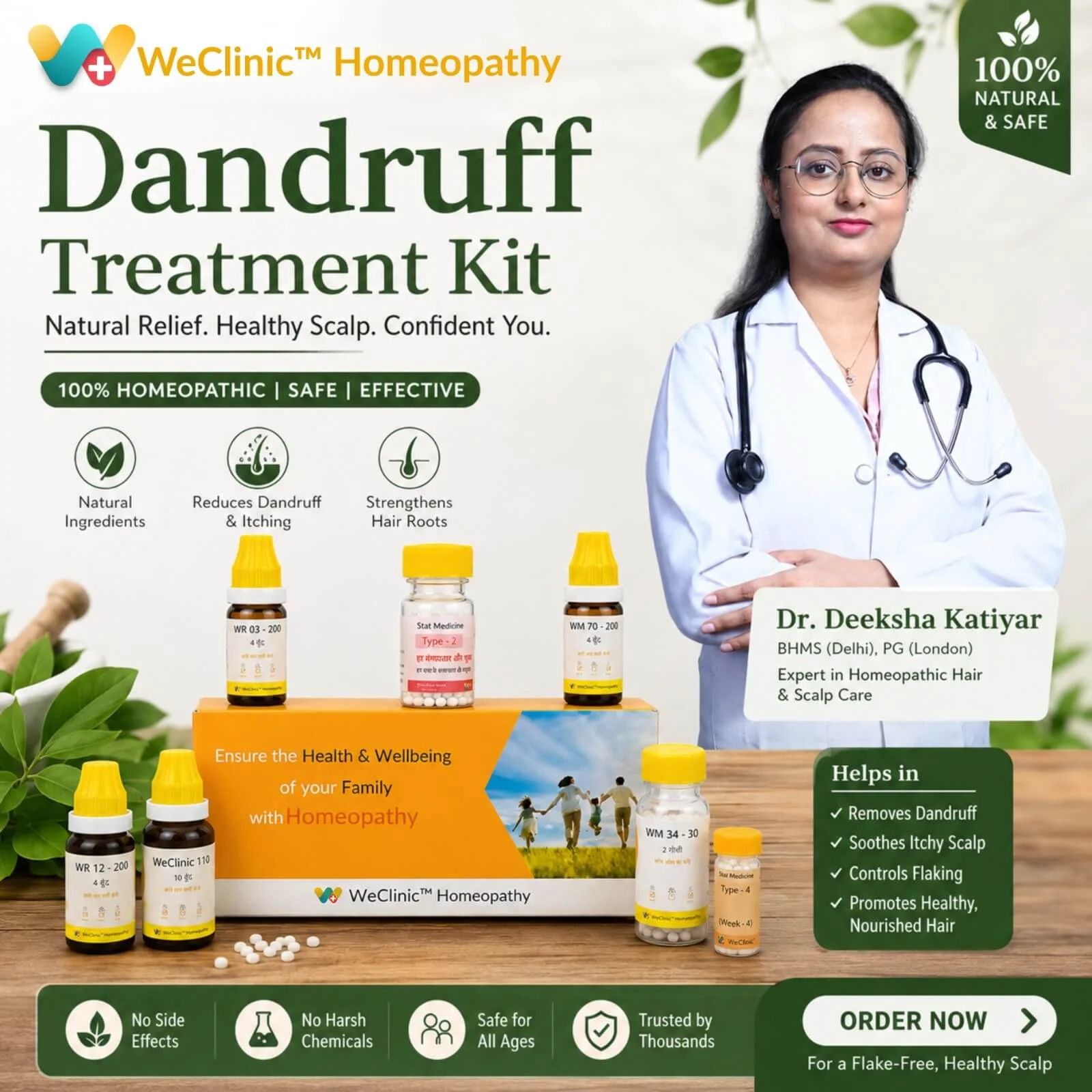 Dandruff Treatment Kit by WeClinic Homeopathy
